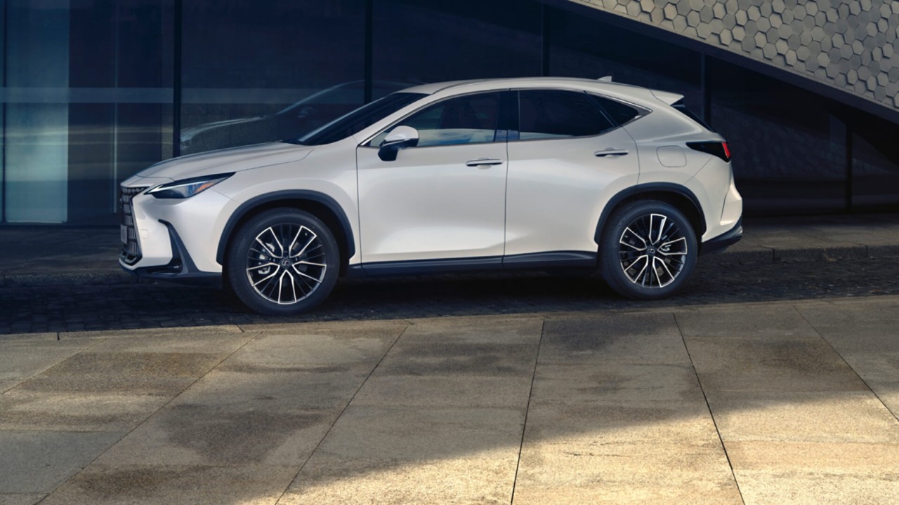 Side view of a parked Lexus NX